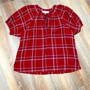 NWOT Loft peasant top, size M. Fits more like a large